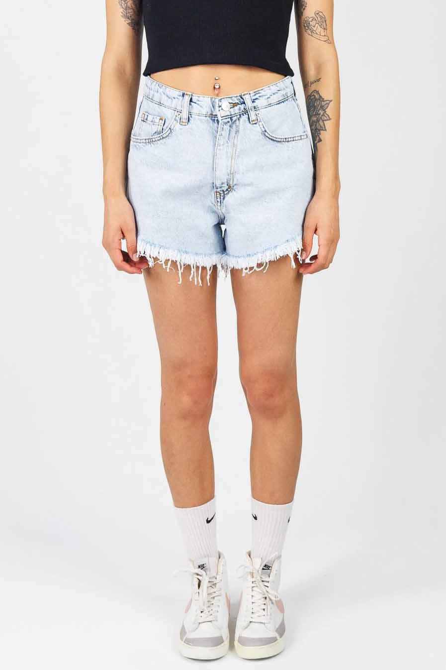 Püsküllü Kot Şort - 27361 - 1