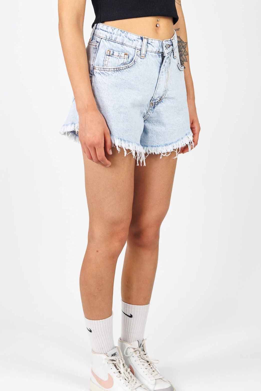 Püsküllü Kot Şort - 27361 - 2