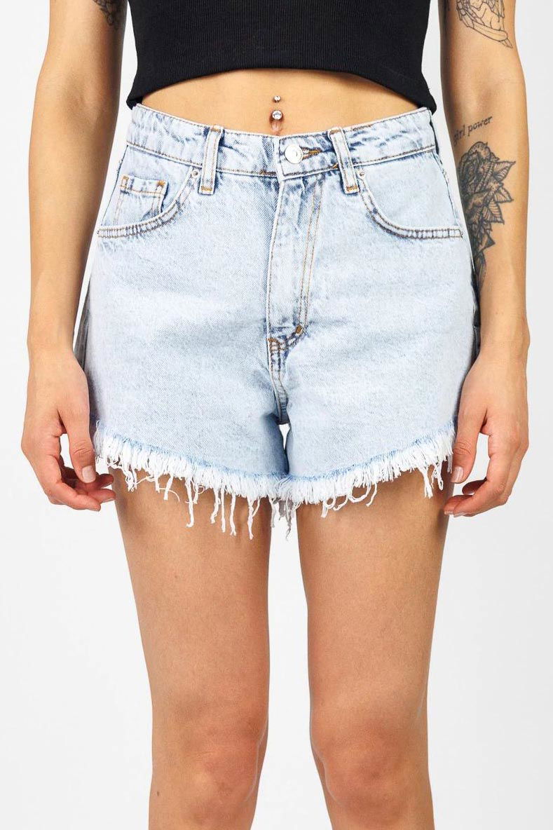 Püsküllü Kot Şort - 27361 - 3