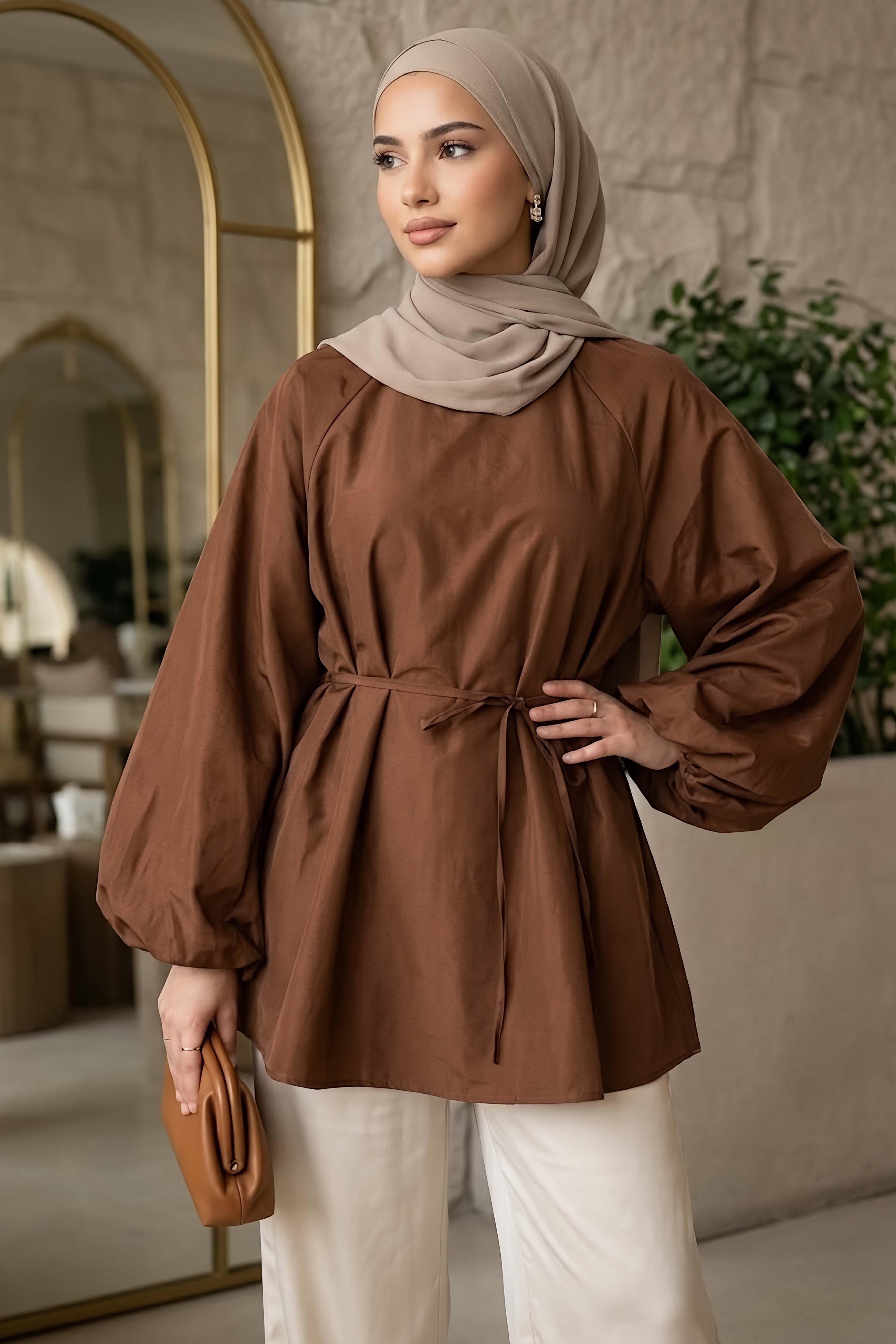 Reklan Kol Tunik Kahve - 28770-KAHVE - 1