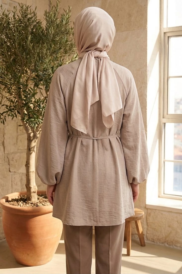 Reklan Kol Tunik Krem - 28770-KREM - 3