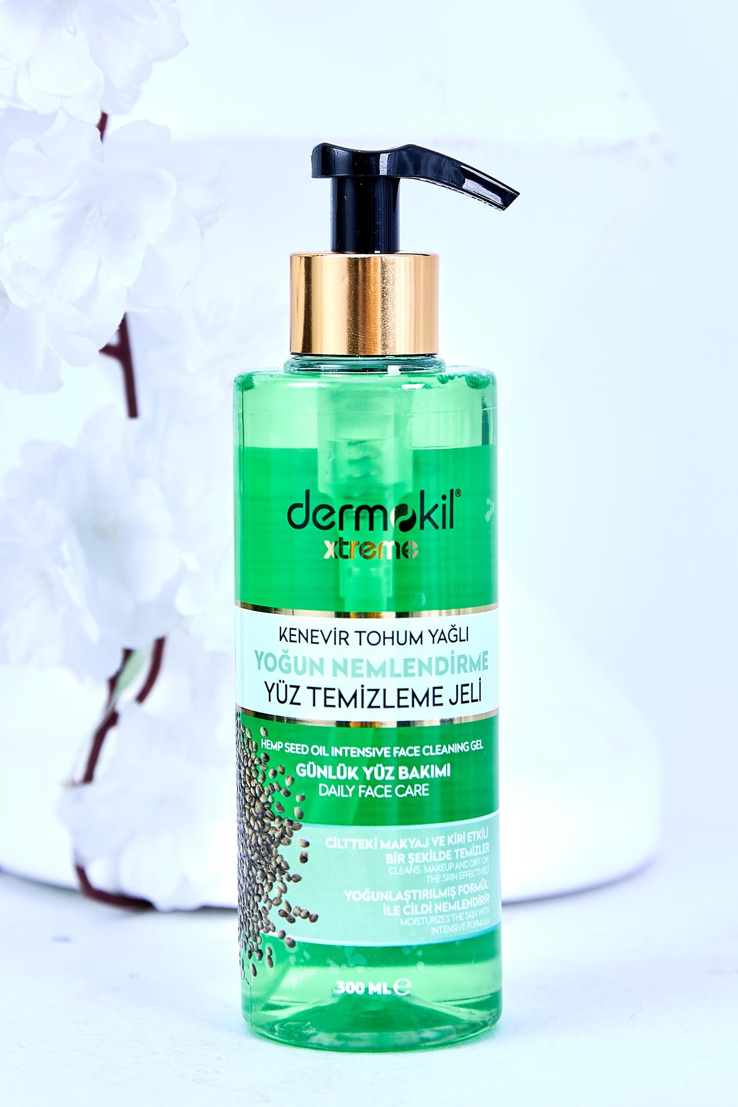 Renksiz DERMOKİL 300 ML YUZ TEMIZLEME JELI KENEVIR TOHUMU YAGLI - 28453-RENKSIZ - 1