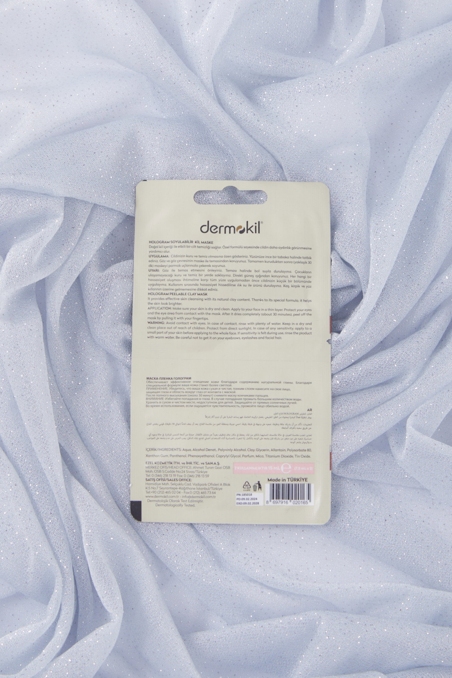 Renksiz DERMOKIL 7,5*2 ML SOYULABILIR HOLOGRAM MASKE - 25932 - 2