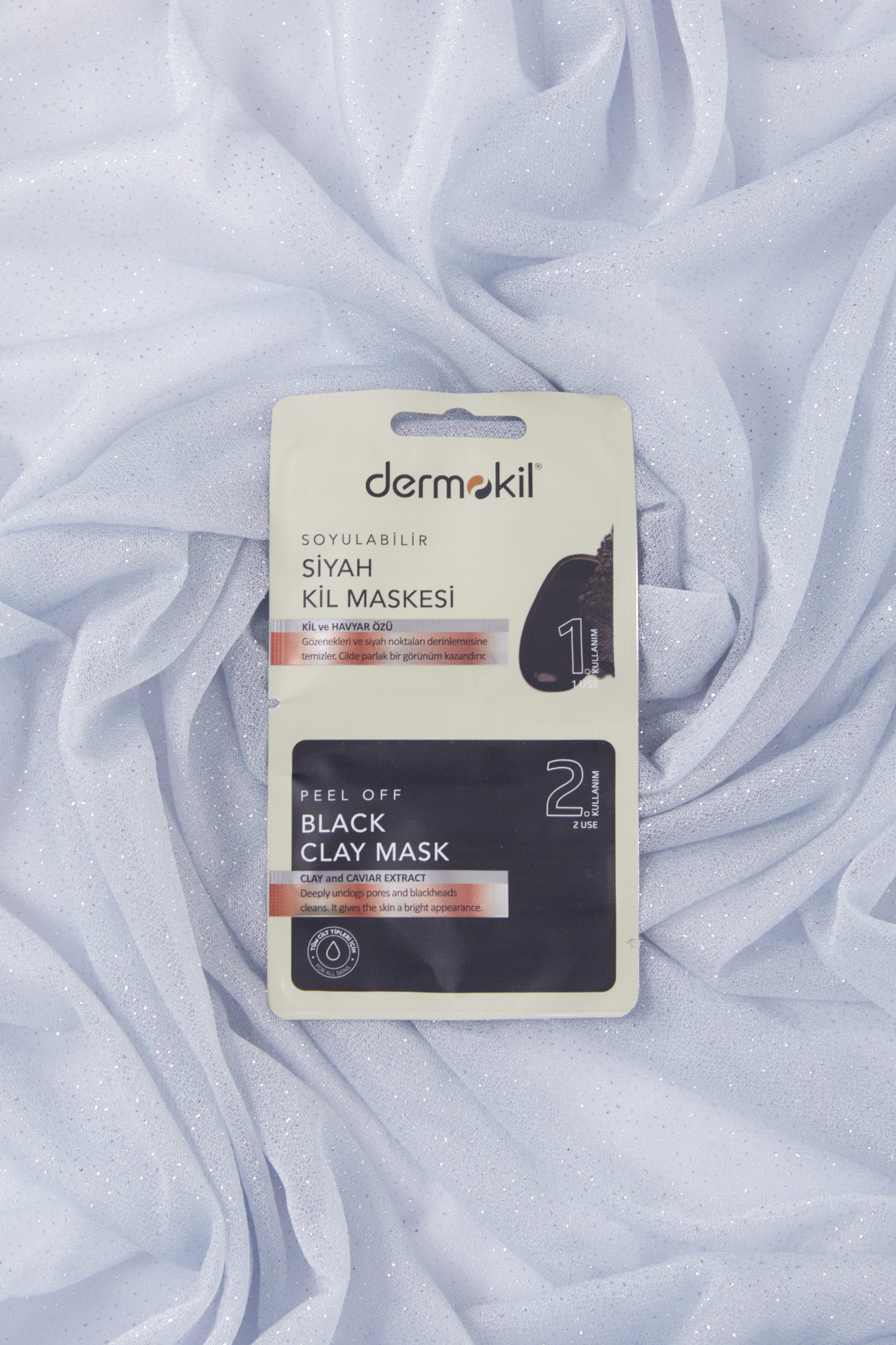 Renksiz DERMOKIL 7,5*2 ML SOYULABILIR SIYAH MASKE - 25933 - 1