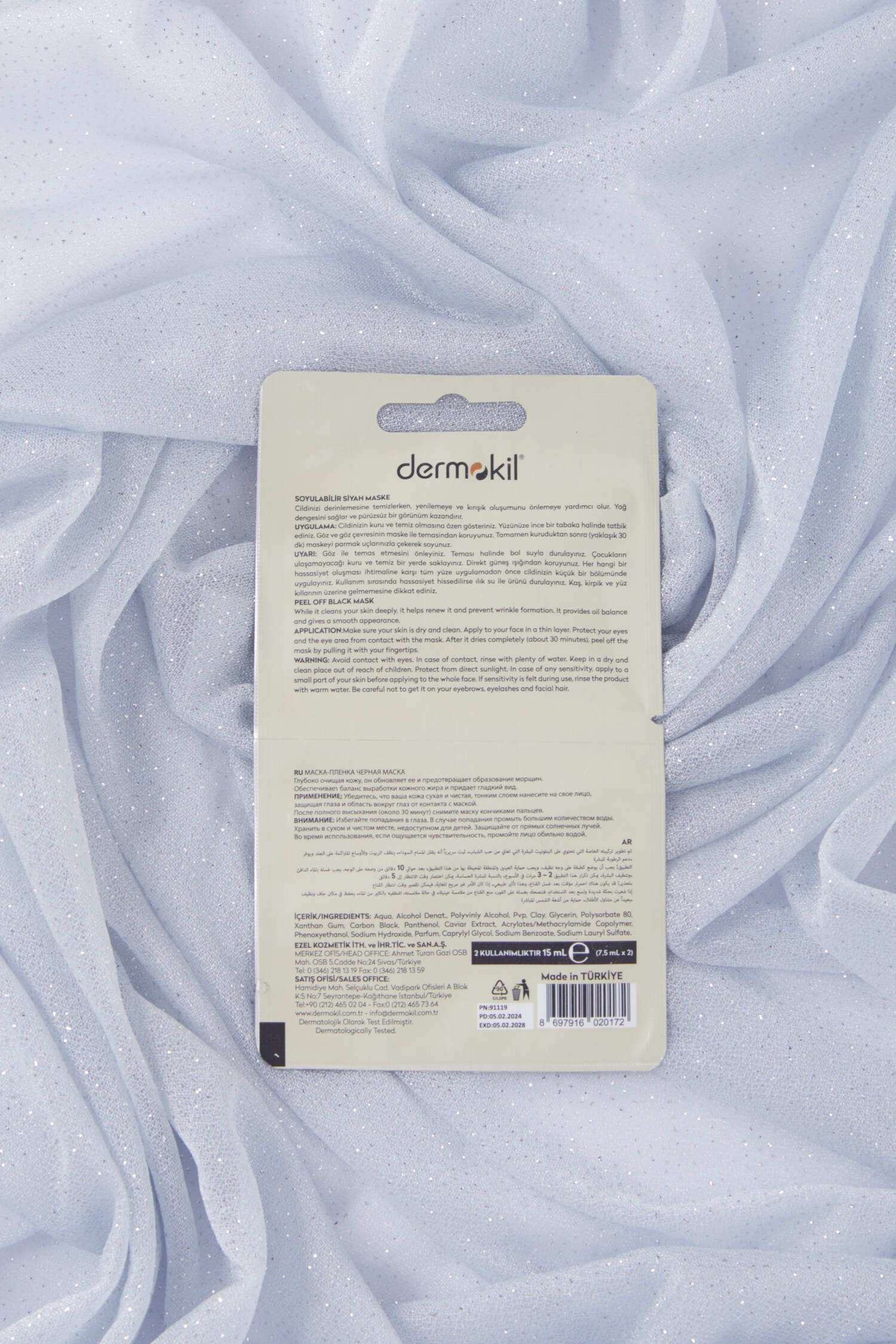 Renksiz DERMOKIL 7,5*2 ML SOYULABILIR SIYAH MASKE - 28438-RENKSIZ - 2