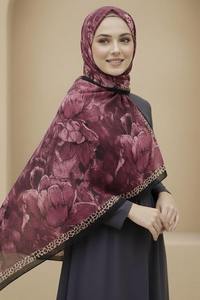 Rustik Bloom Serisi Bambu Crash Şal - 28002-GUL 