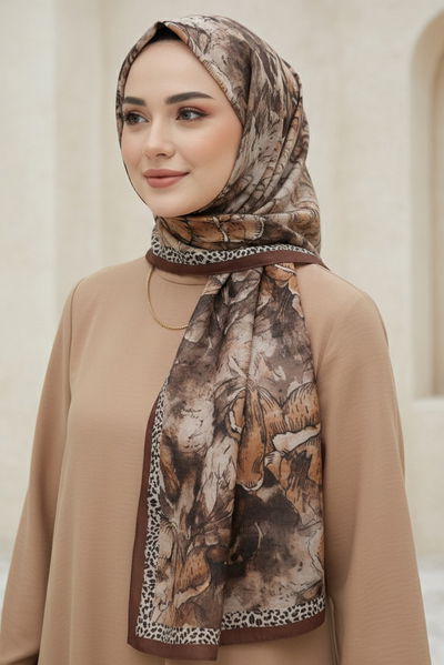 Rustik Bloom Serisi Bambu Crash Şal - 28002-TABA 