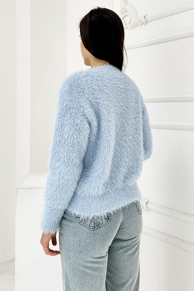 Sakallı Yumoş Kazak - 27901-BEBE-MAVI - TOFİSA