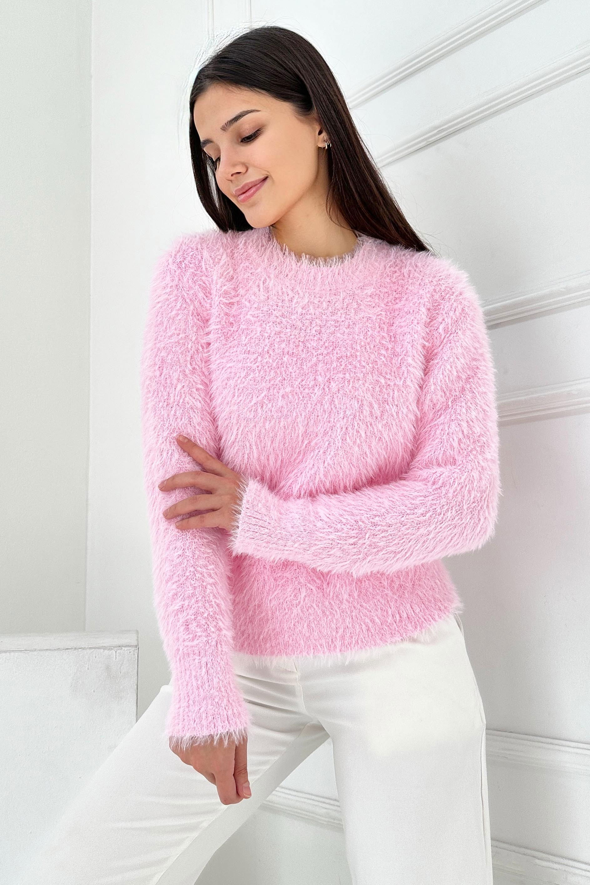 Sakallı Yumoş Kazak - 27901-PEMBE - 1