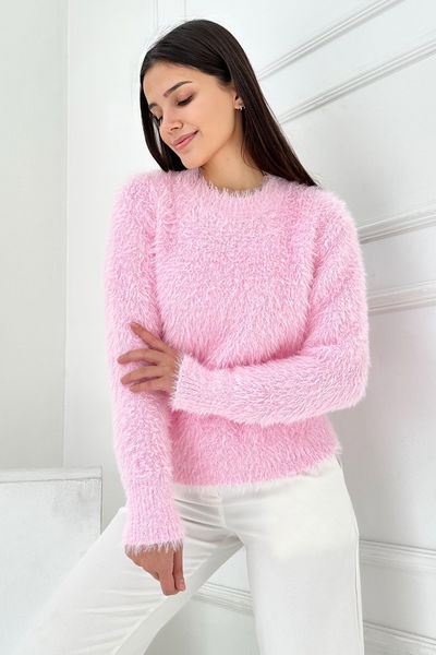 Sakallı Yumoş Kazak - 27901-PEMBE 