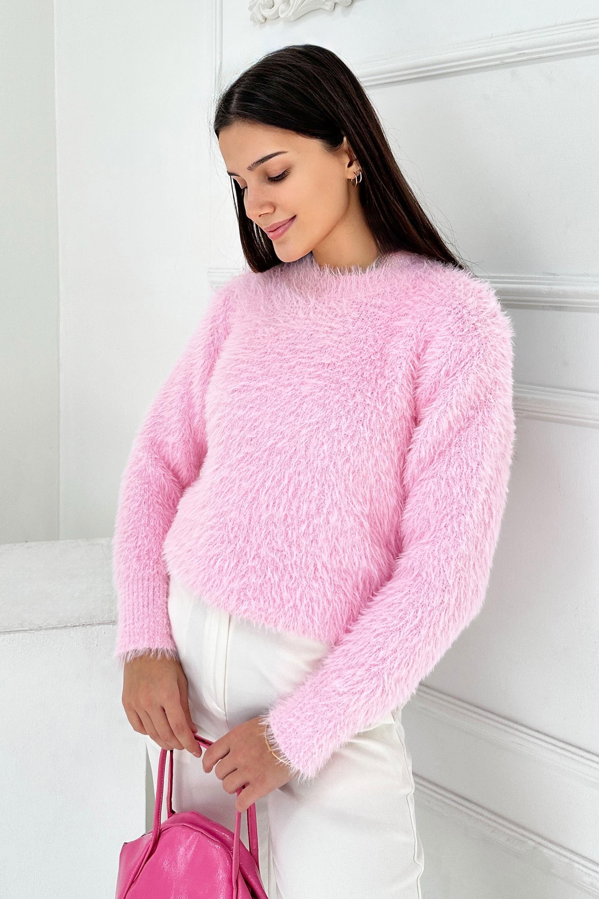 Sakallı Yumoş Kazak - 27901-PEMBE - 6