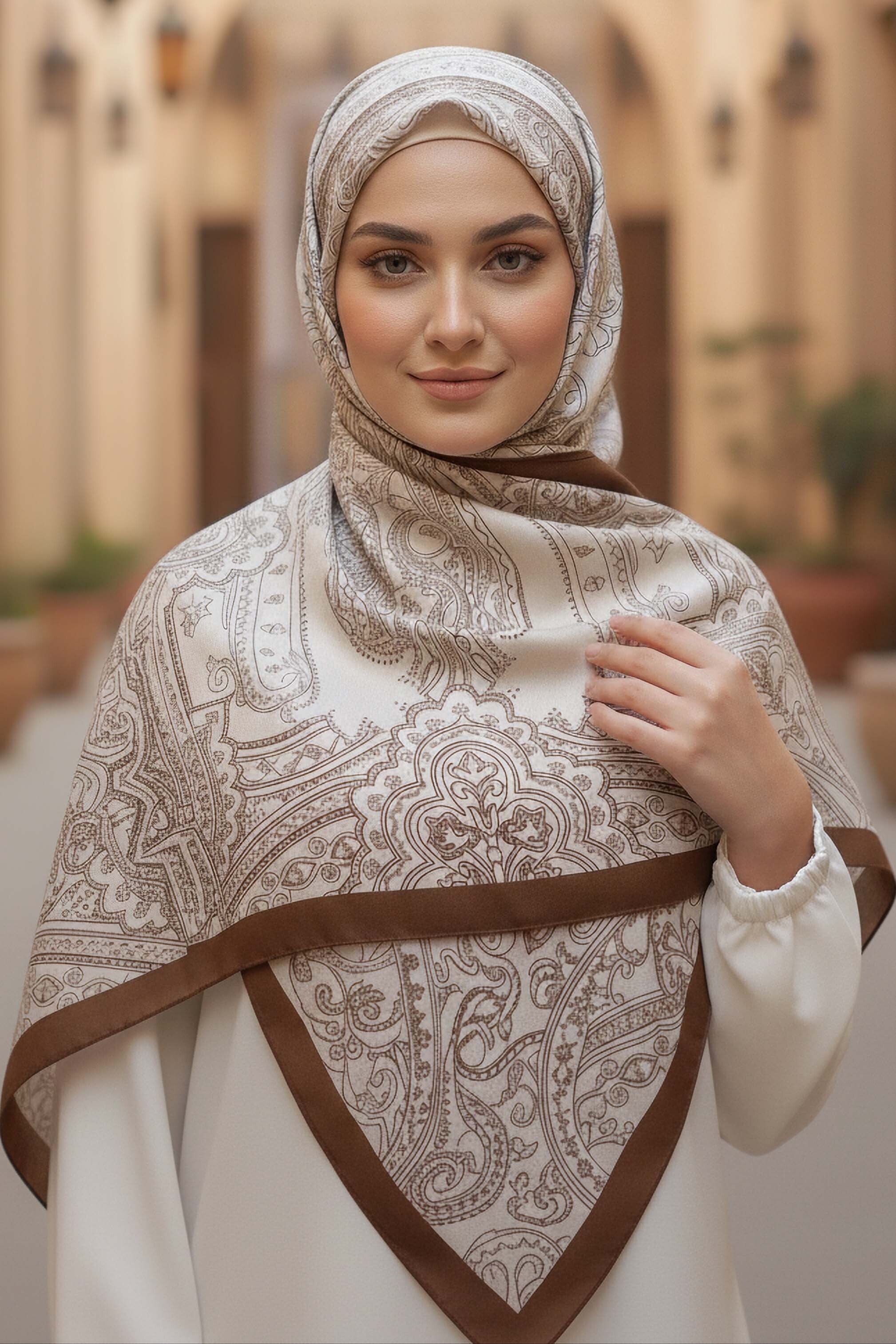 ŞAL - 28109-KAHVE - 1