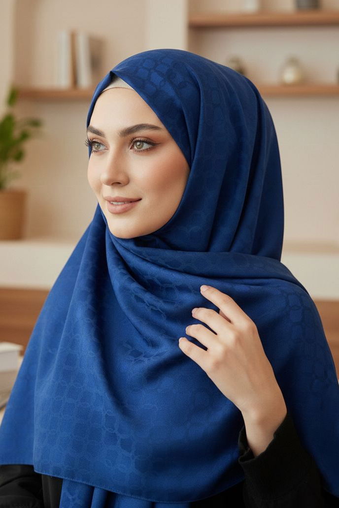 Şal - 28204-INDIGO - 2