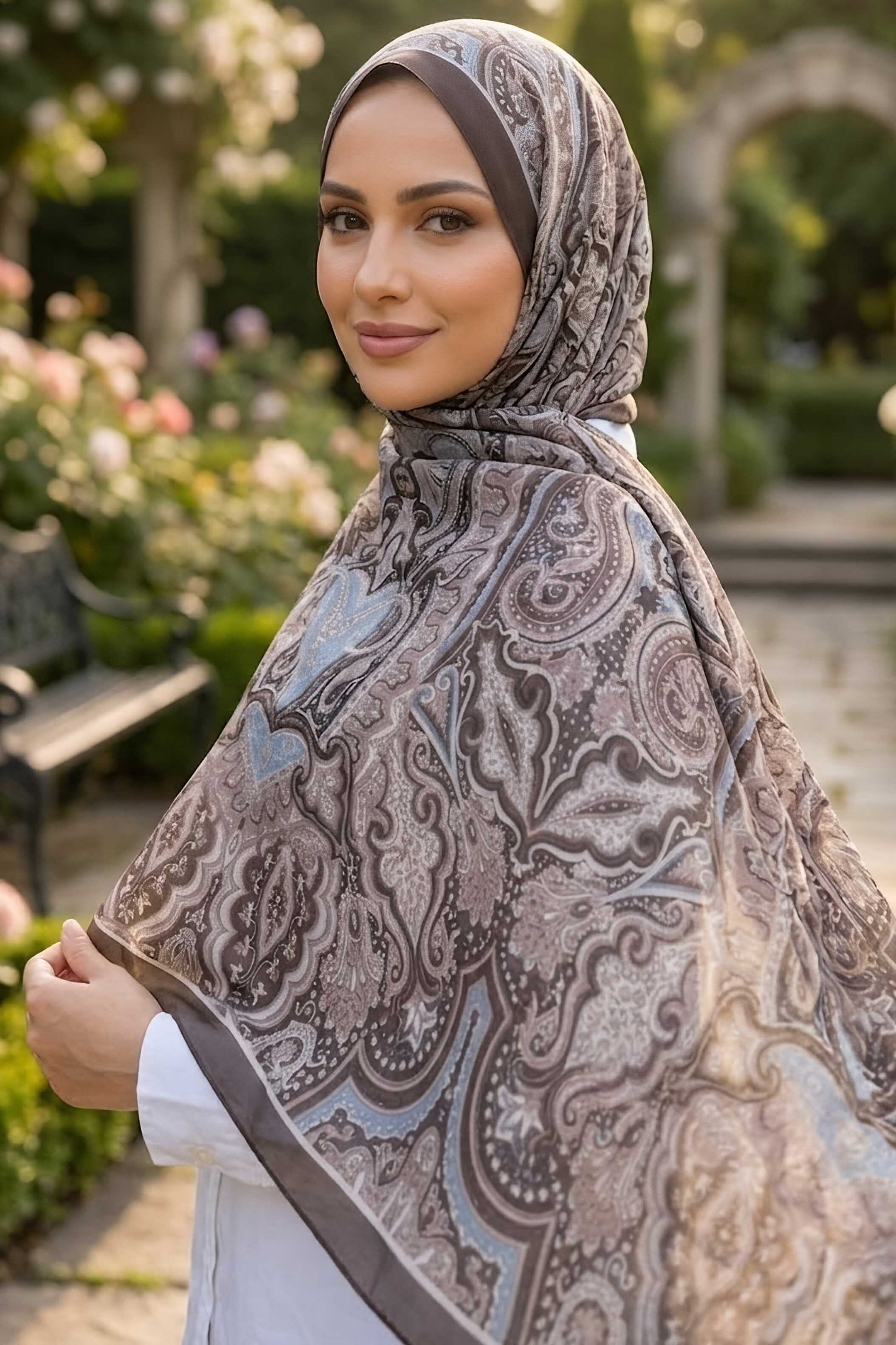 Şal Kahve Mavi - 28642-KAHVE-MAVI - 2