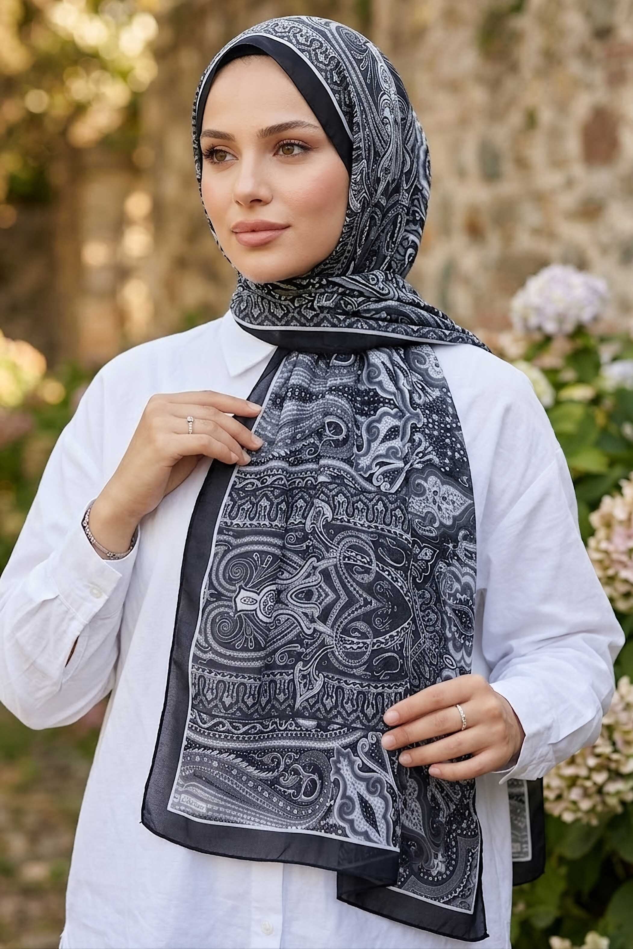 Şal Siyah-beyaz - 28642-SIYAH-BEYAZ - 1
