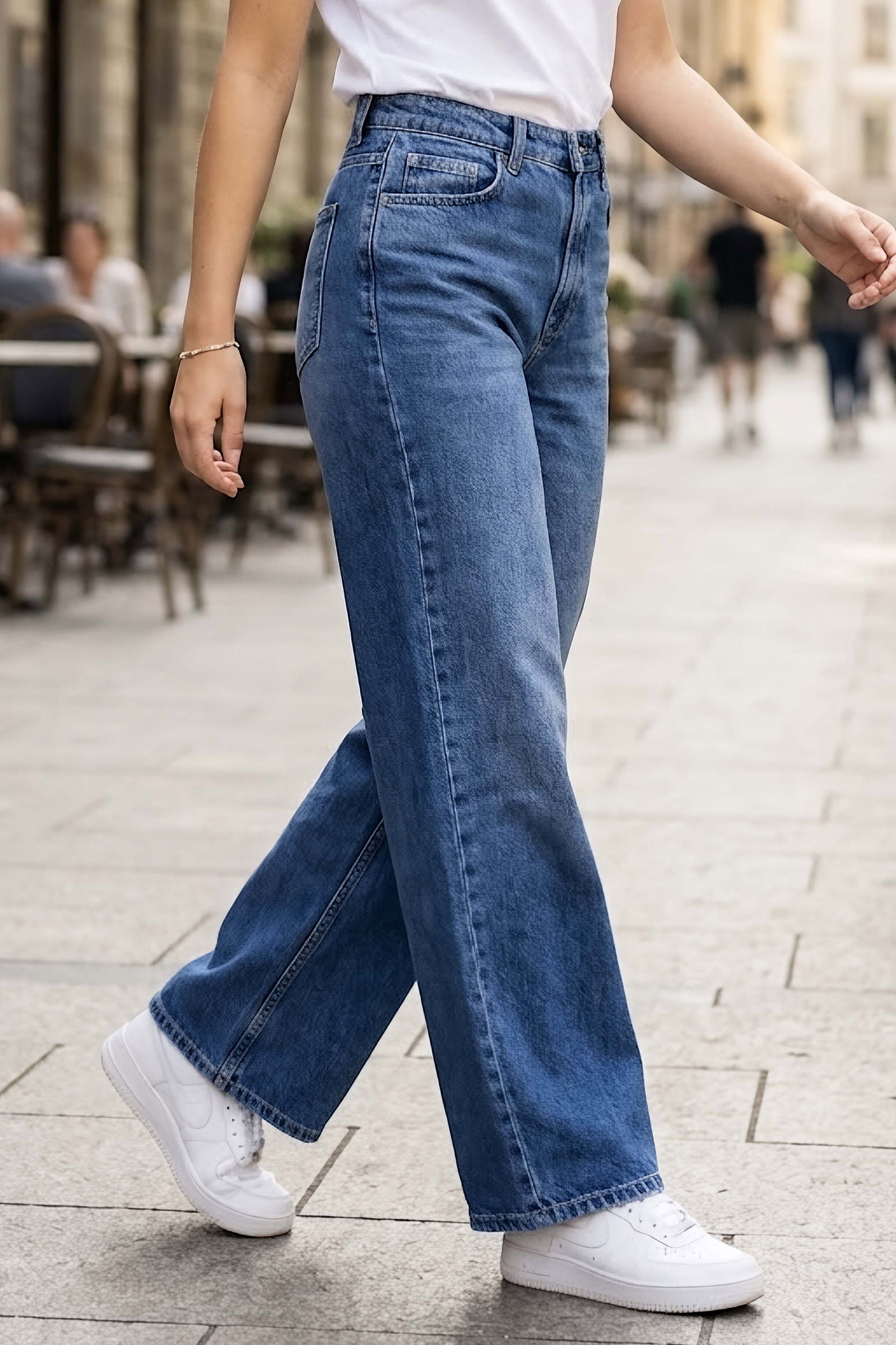 Salaş Baggy Rahat Kot Pantolon Mavi - 29064-MAVI - 2