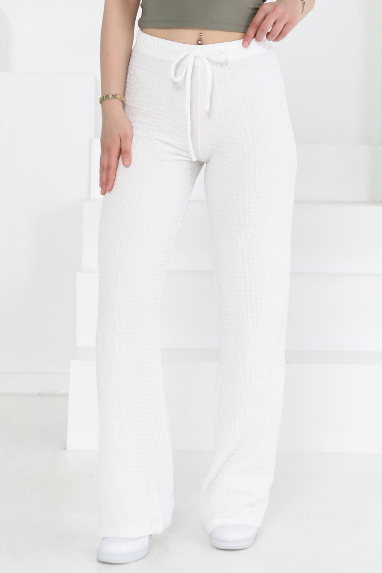 Salaş Pantolon Beyaz - 27276 - TOFİSA