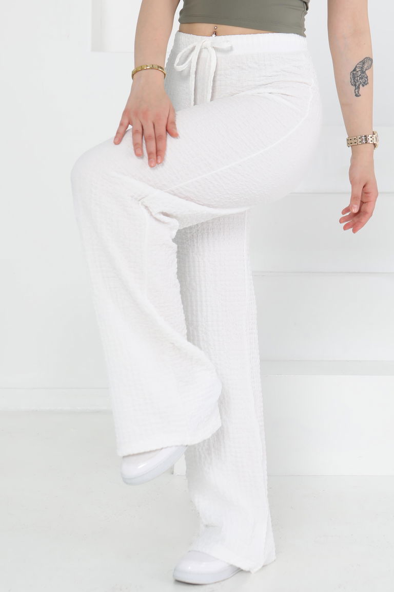 Salaş Pantolon Beyaz - 27276 - TOFİSA