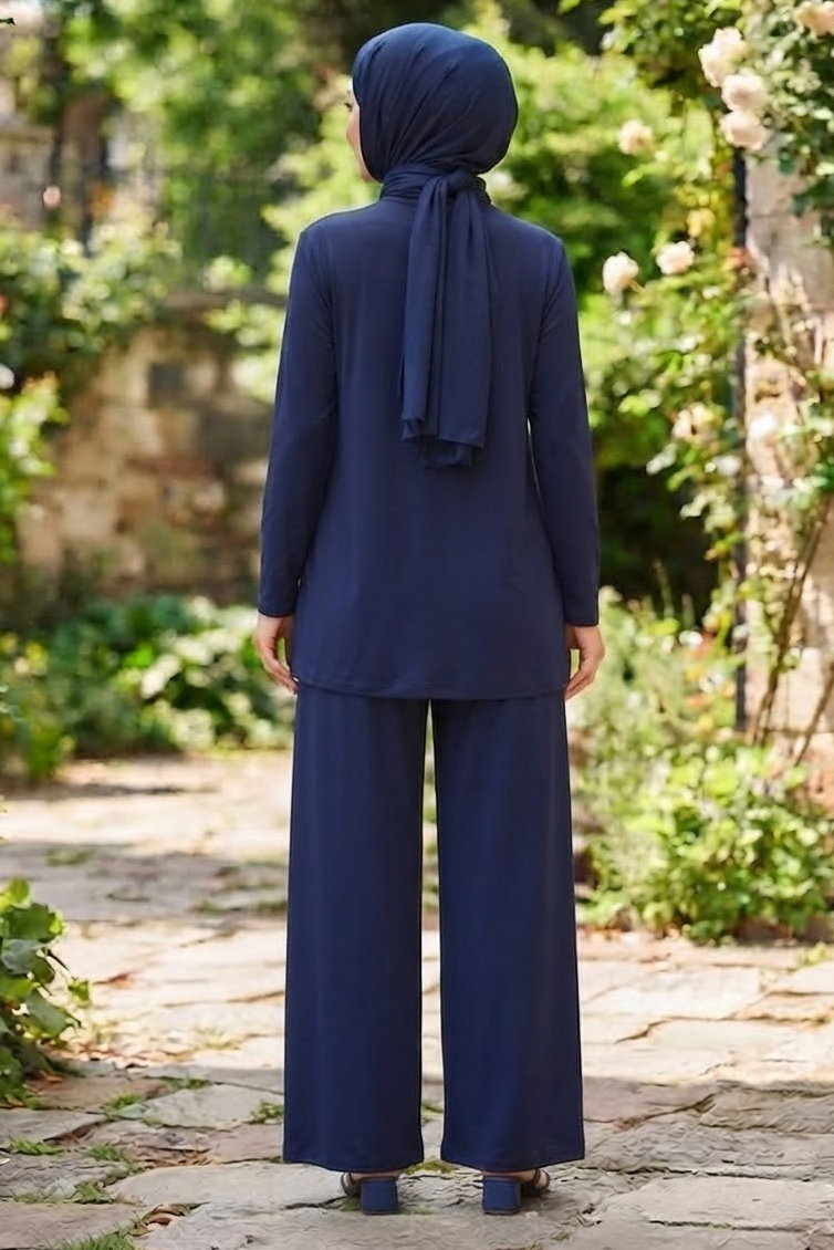 Salaş Pantolon İkili Takım Lacivert - 1347-LACIVERT - 3