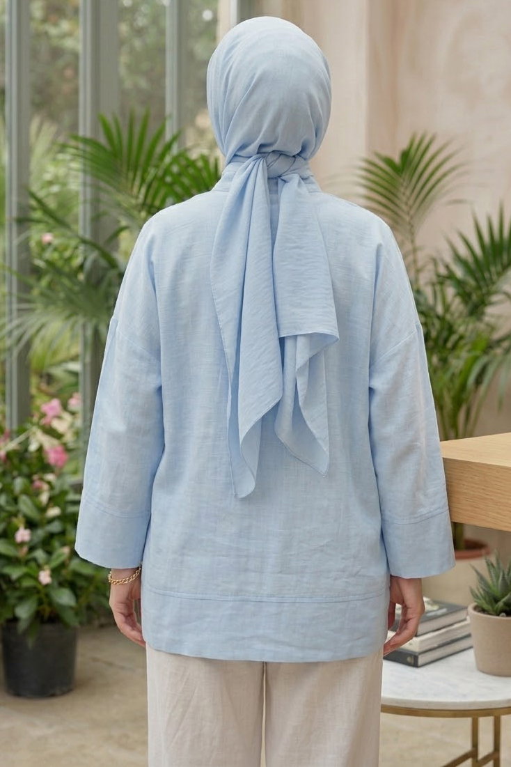 Salaş Saçaklı Kimono Bebe Mavi - 28810-BEBE-MAVI - 3