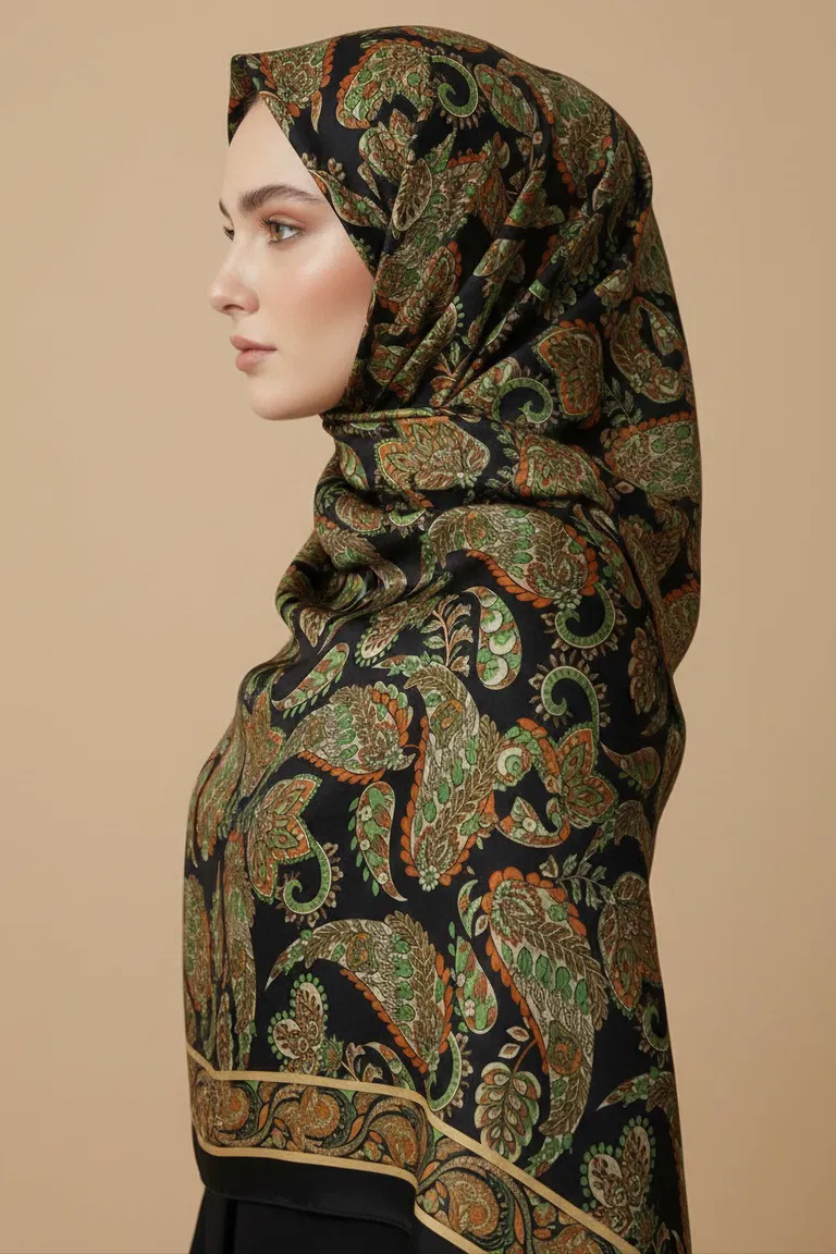 Secret Of The Orient Serisi Pamuk Şal - 28113-ORANJ - TOFİSA