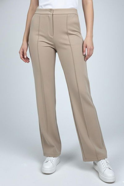 Şerit Detaylı Spor Pantolon - 27084-BEJ 