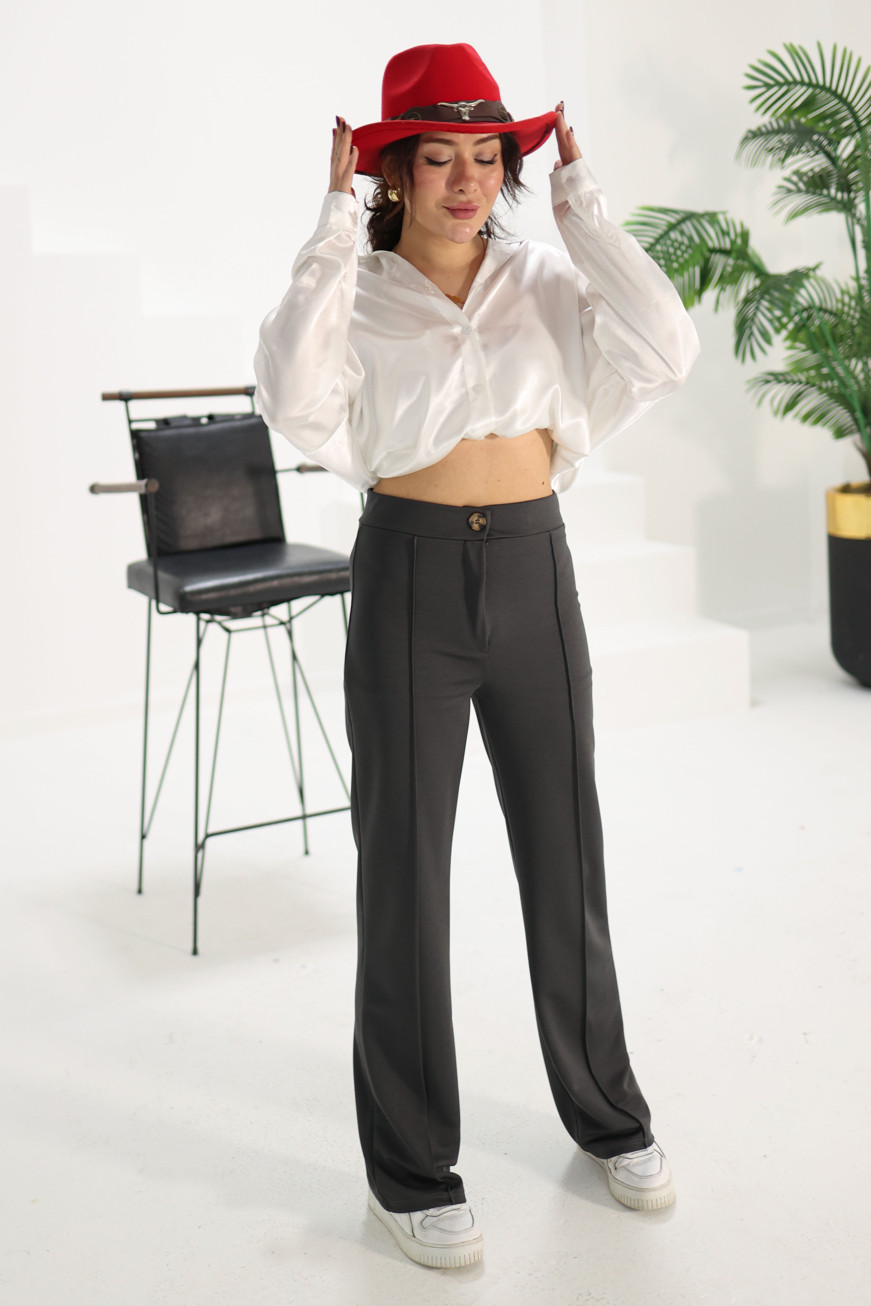 Şerit Detaylı Spor Pantolon - 27084 - 1