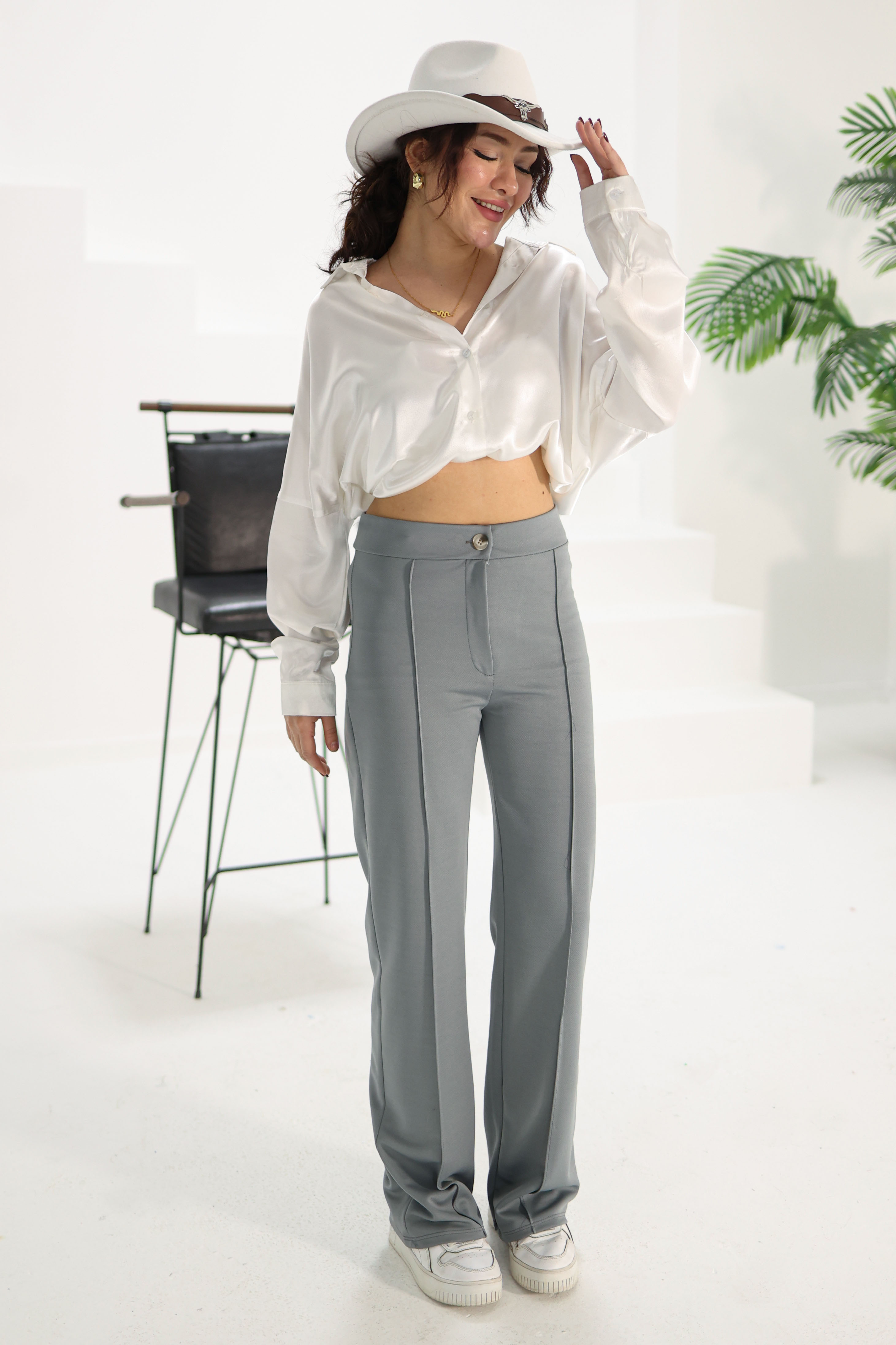 Şerit Detaylı Spor Pantolon - 27084 - 1