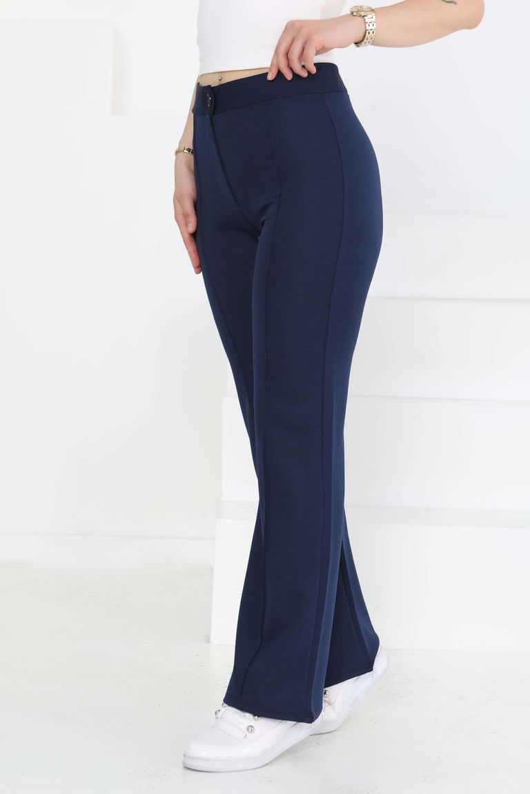 Şerit Detaylı Spor Pantolon Lacivert - 27084 - TOFİSA