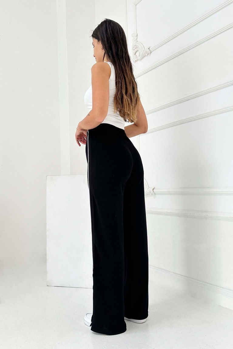 Şetit Ve Çıtcıt Detaylı Modal Pantolon - 27872-SIYAH - TOFİSA