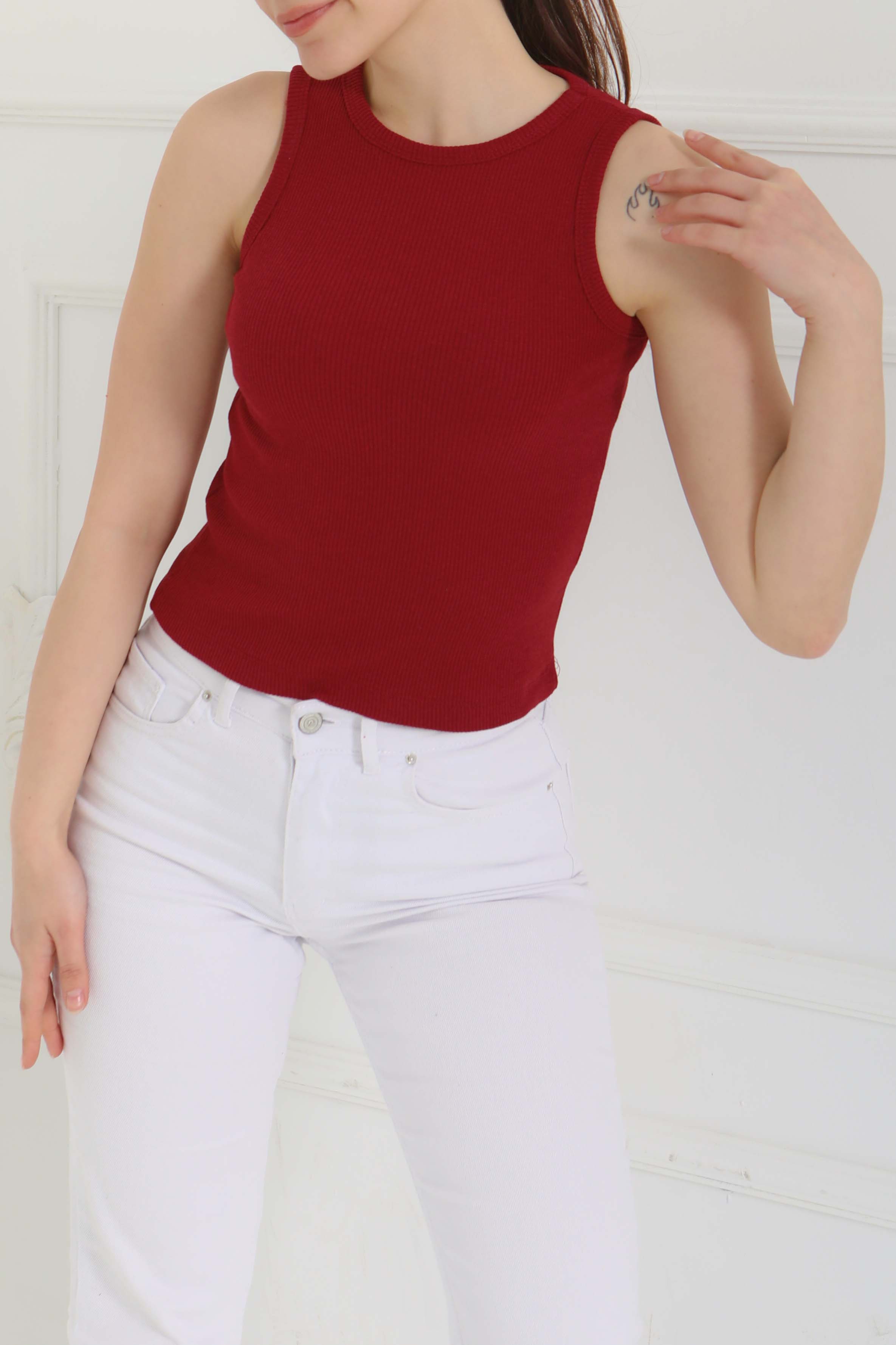 Sıfır Kol Crop - 27135 - 3