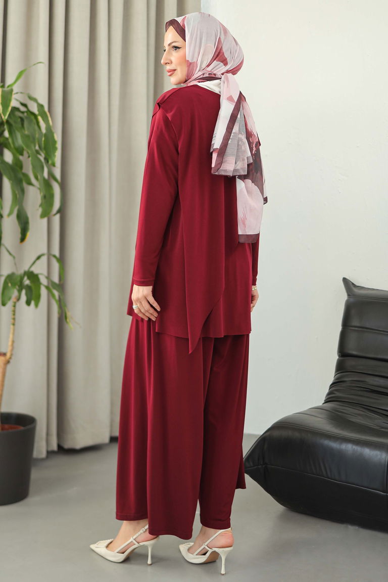 Simetri Sendy İkili Takım - 27829-BORDO - TOFİSA
