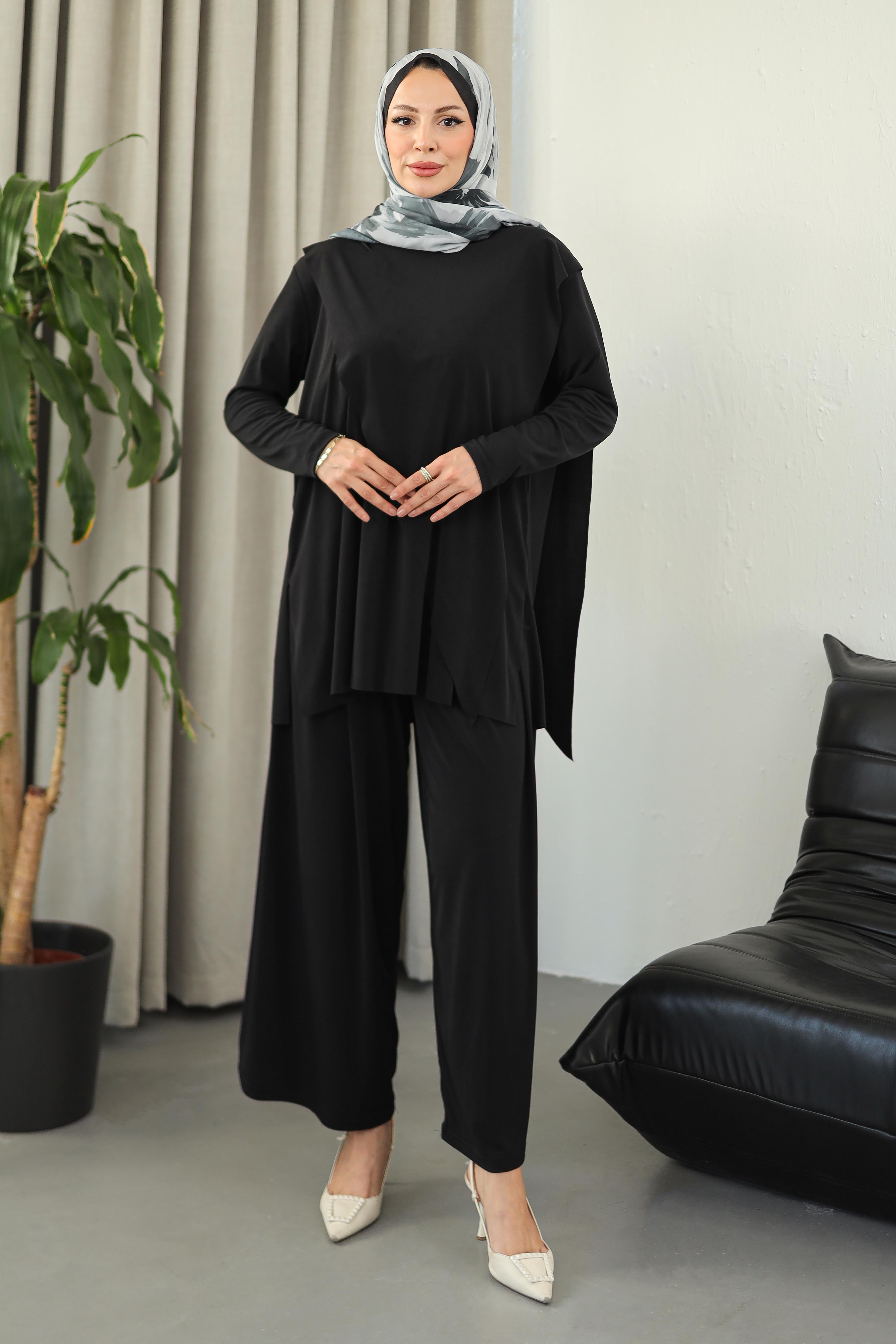 Simetri Sendy İkili Takım - 27829-SIYAH - 2