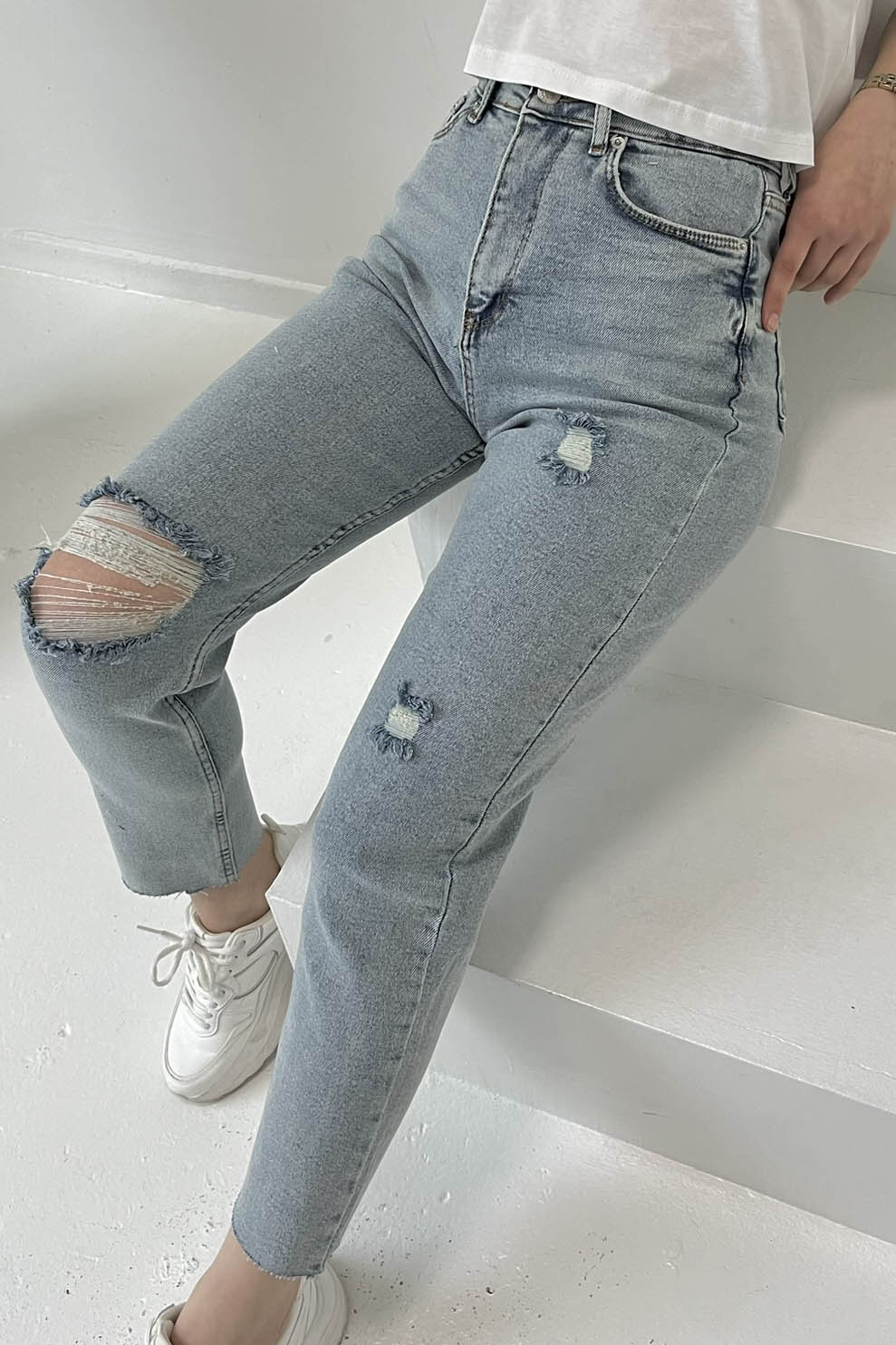 Skinny Kot Pantolon Buz Mavi - 26830 - 1