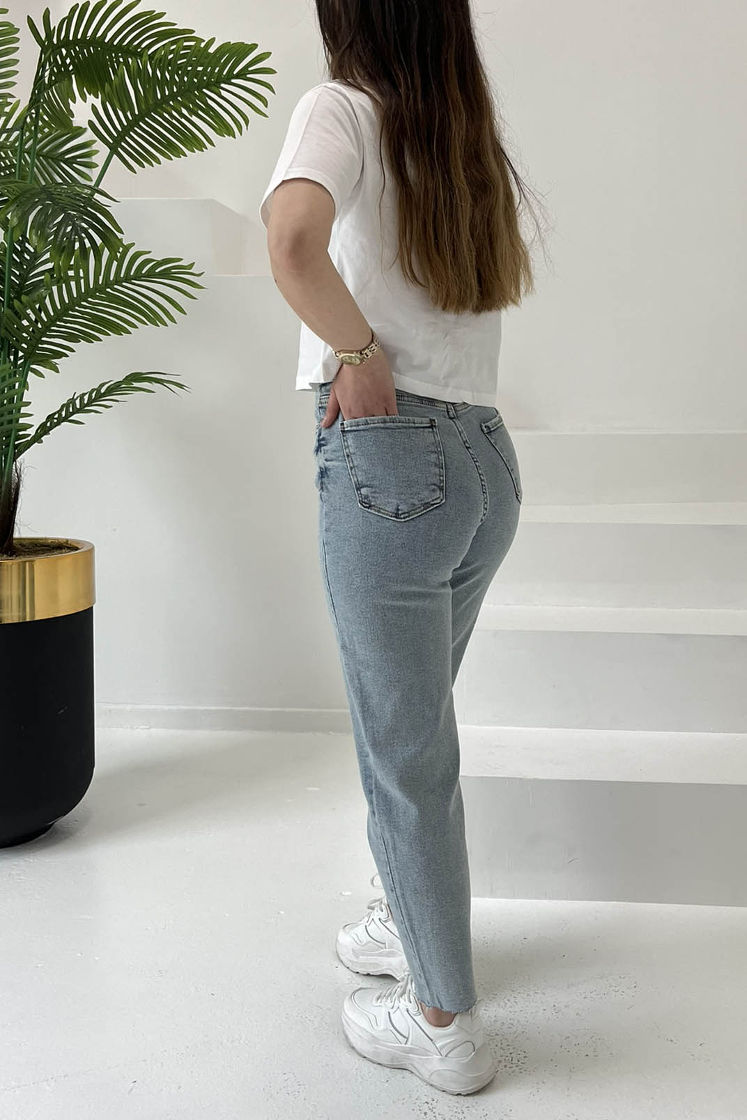 Skinny Kot Pantolon Buz Mavi - 26830 - 6