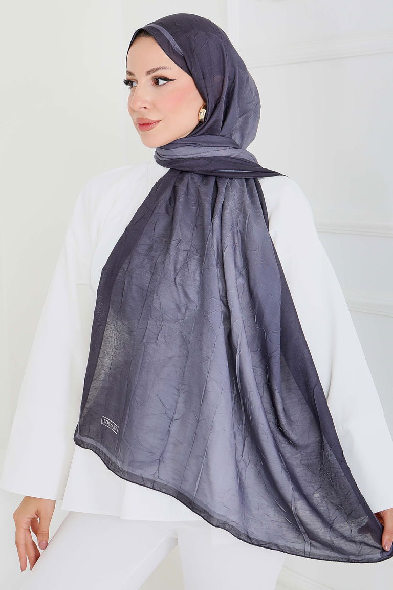 Soft Degrade Bambu Crash Şal - 27915-ANTRASIT - TOFİSA