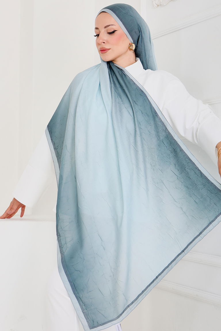 Soft Degrade Bambu Crash Şal - 27915-MINT - TOFİSA