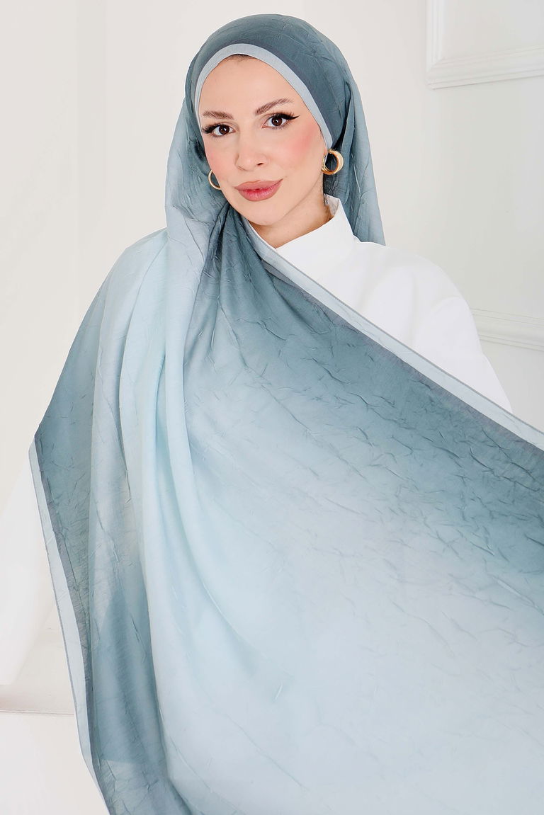 Soft Degrade Bambu Crash Şal - 27915-MINT - TOFİSA