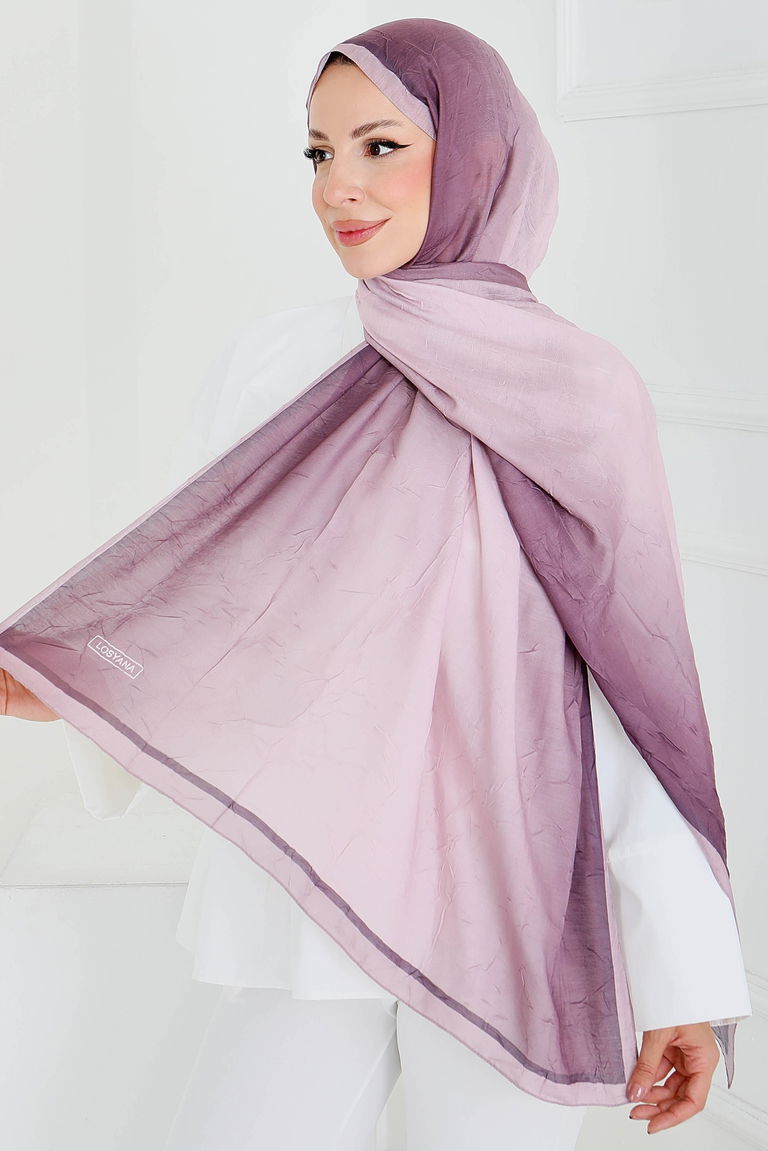 Soft Degrade Bambu Crash Şal - 27915-PUDRA - TOFİSA