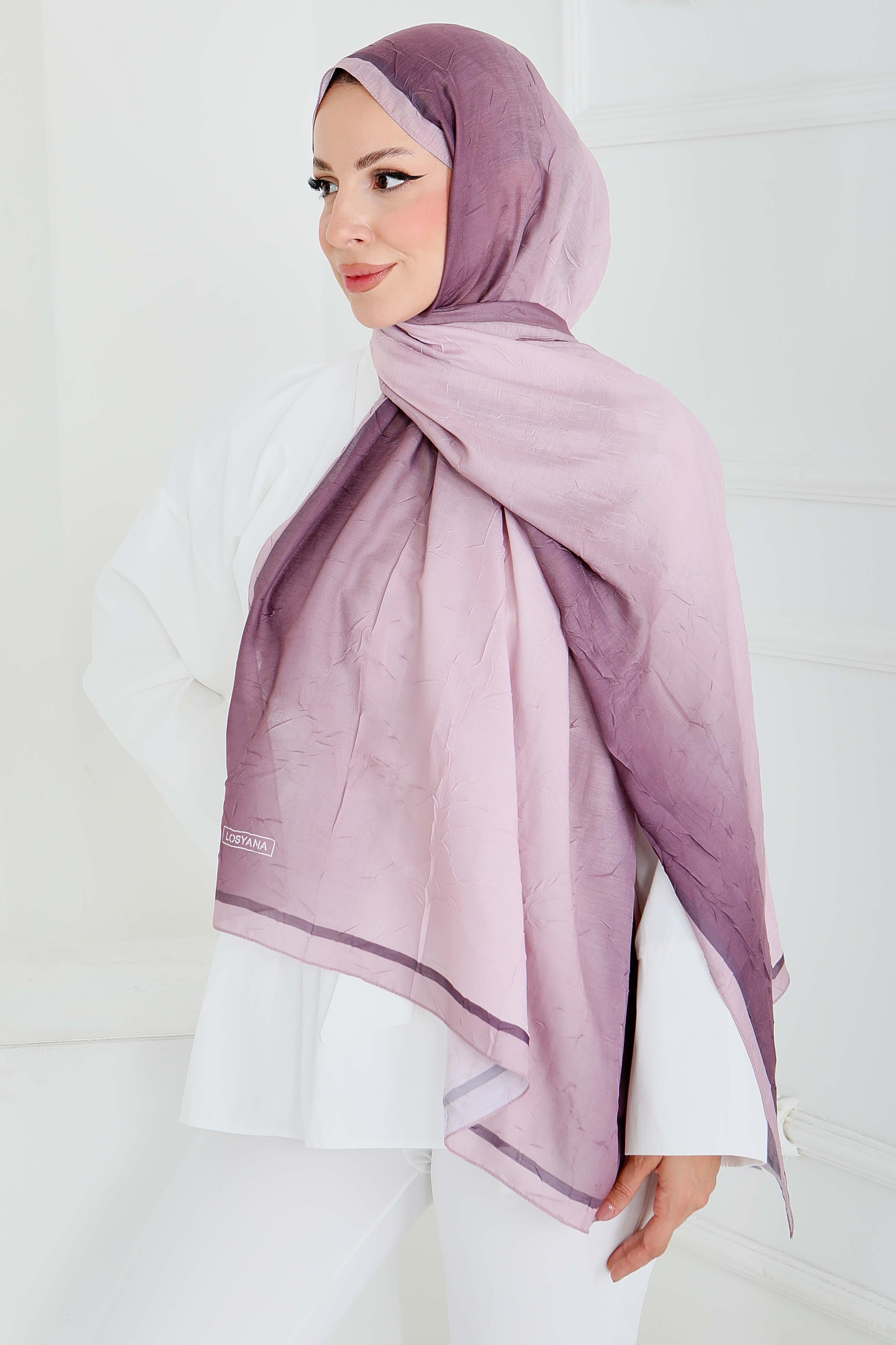 Soft Degrade Bambu Crash Şal - 27915-PUDRA - 2