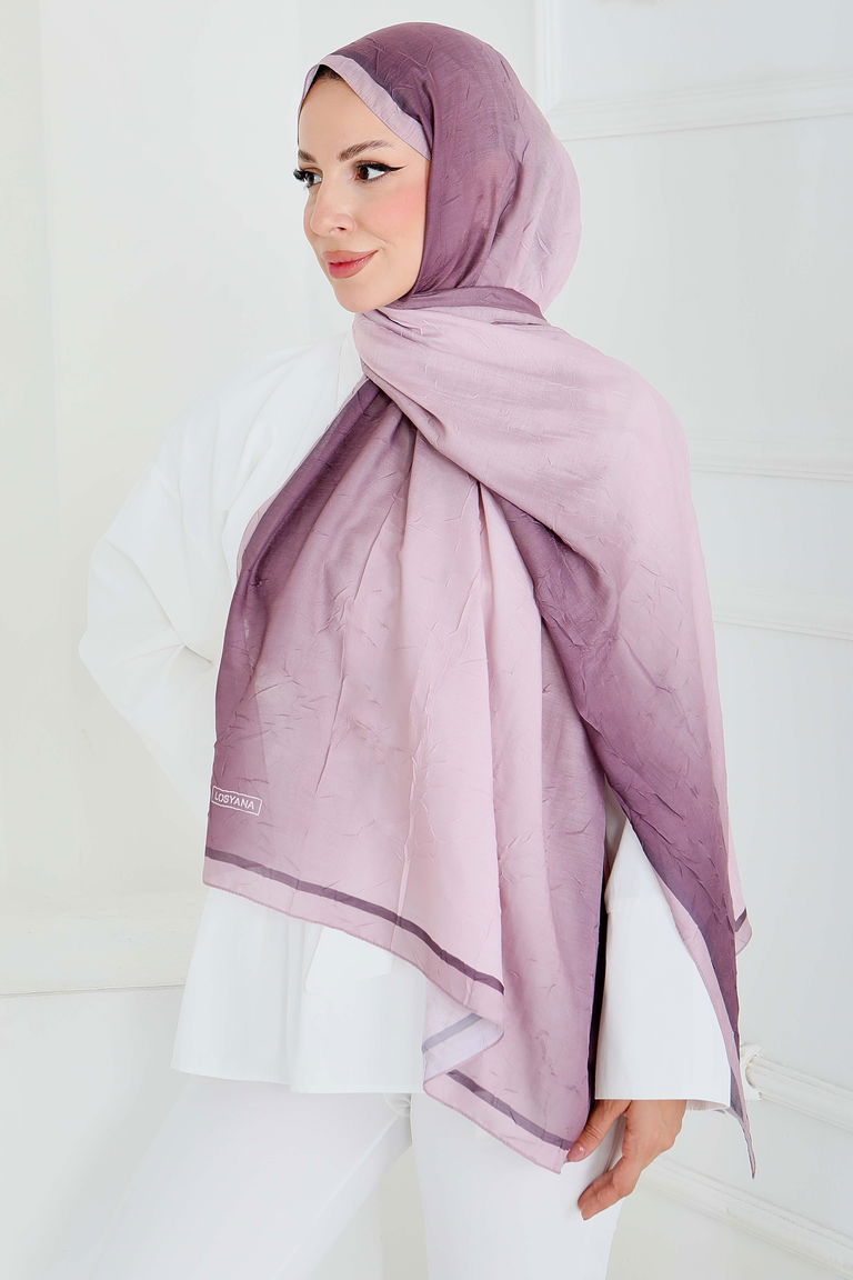 Soft Degrade Bambu Crash Şal - 27915-PUDRA - TOFİSA