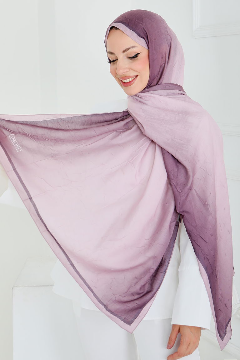 Soft Degrade Bambu Crash Şal - 27915-PUDRA - TOFİSA