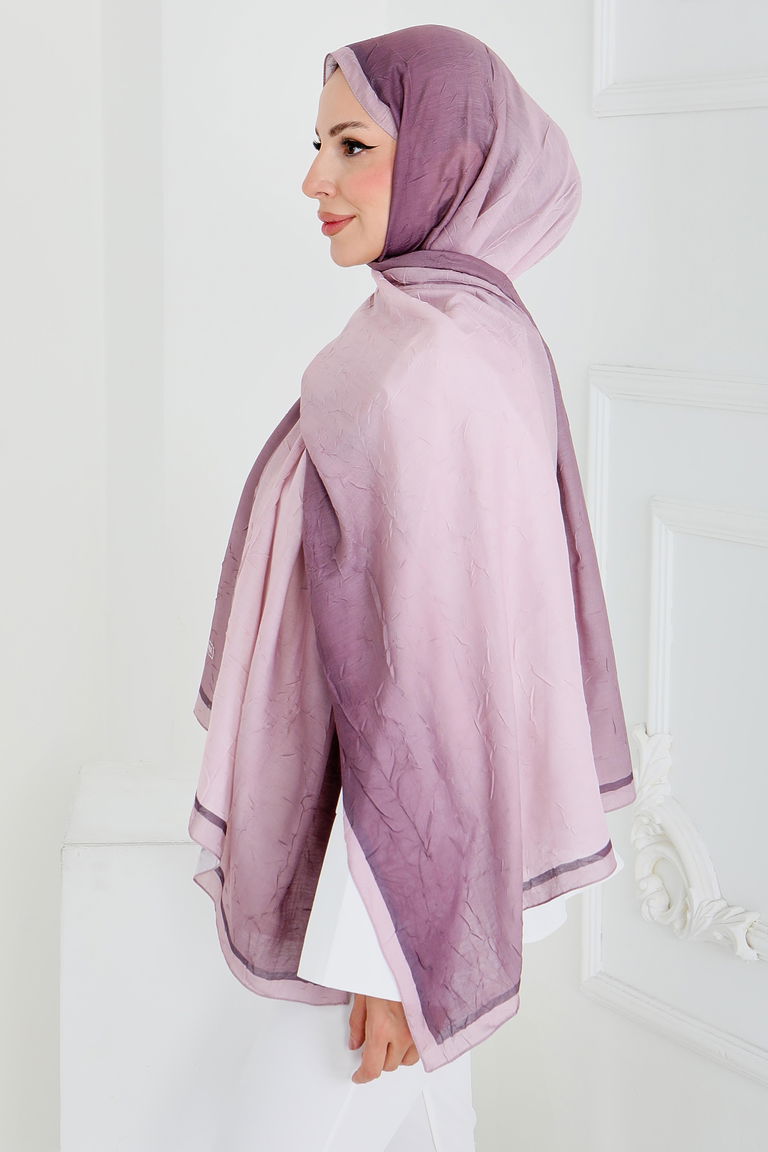 Soft Degrade Bambu Crash Şal - 27915-PUDRA - TOFİSA