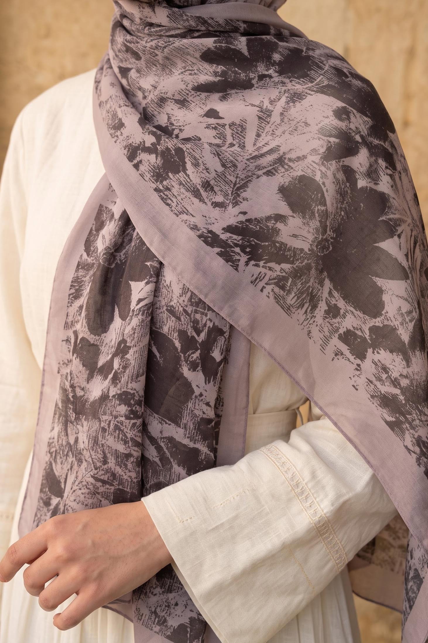 Soft Floral Şal Bej - 28641-BEJ - 2