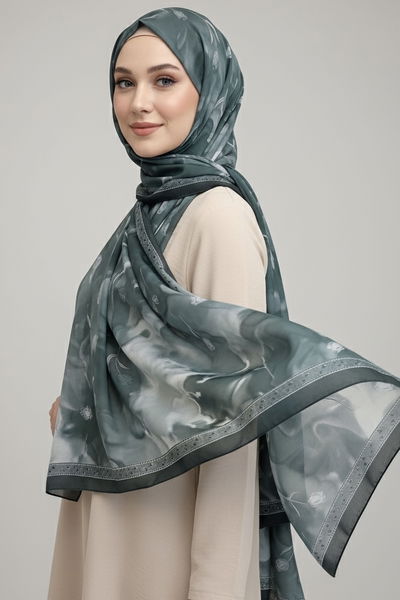 Soft Mist Serisi Pamuk Şal - 27985-FUME 