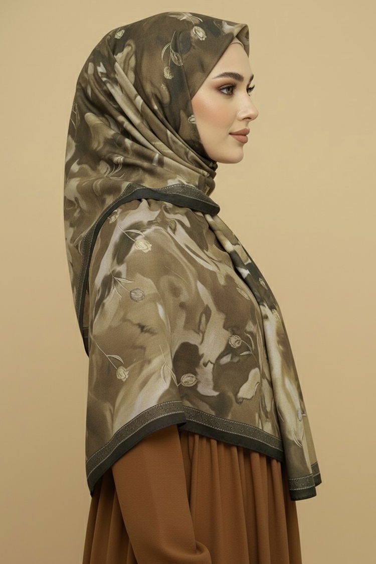 Soft Mist Serisi Pamuk Şal - 27985-SIYAH - 2