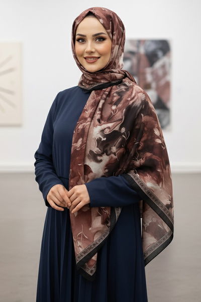 Soft Mist Serisi Pamuk Şal - 27985-SOMON 