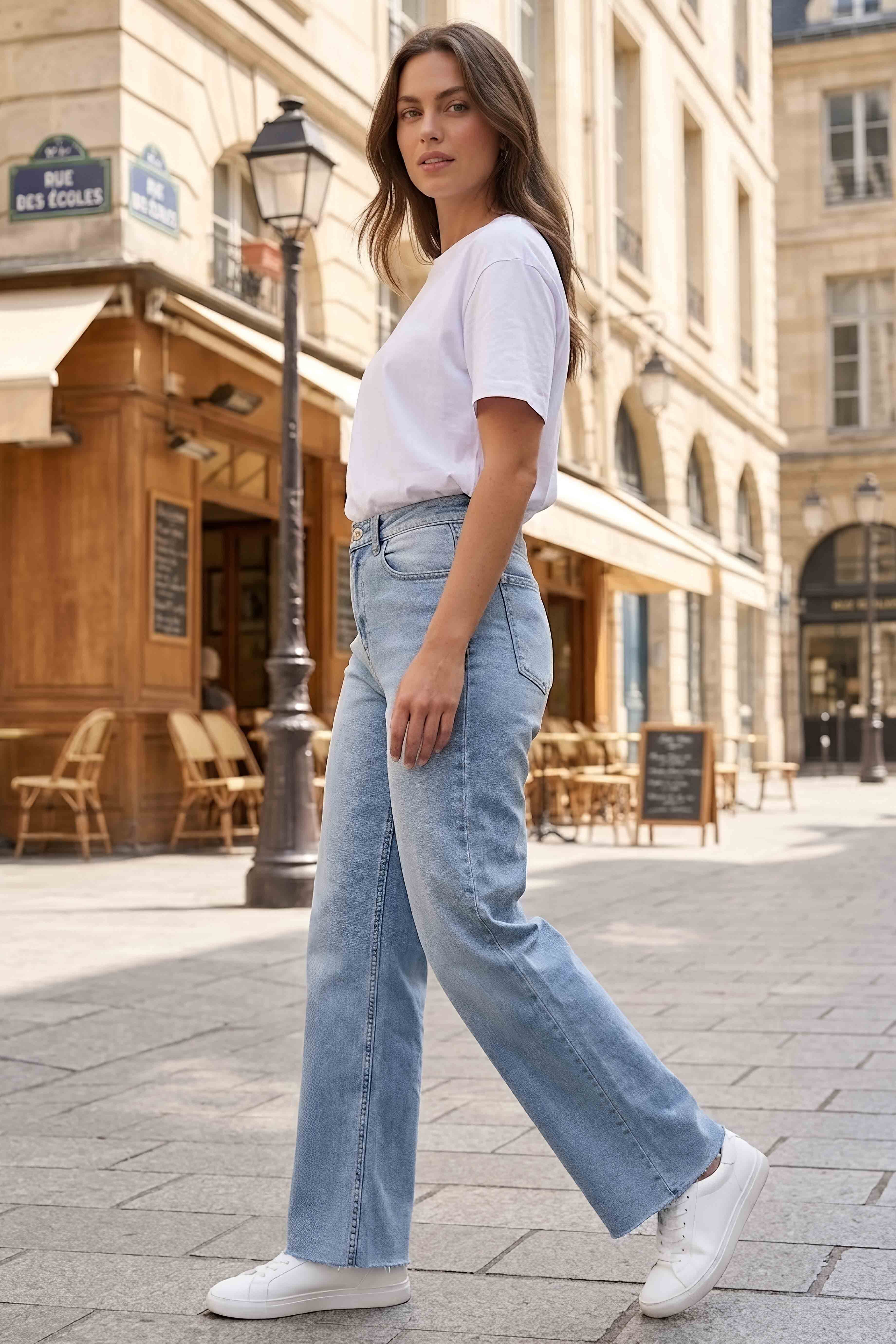 Straight Fit Kot Pantolon Buz Mavi - 3002-BUZ-MAVI - 3