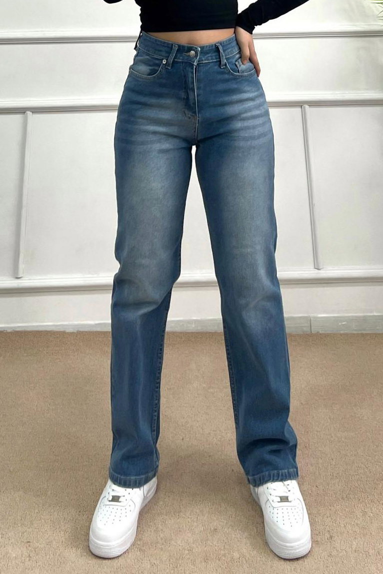 Straiht Fit Kot Pantolon - 28374-MAVI - 2