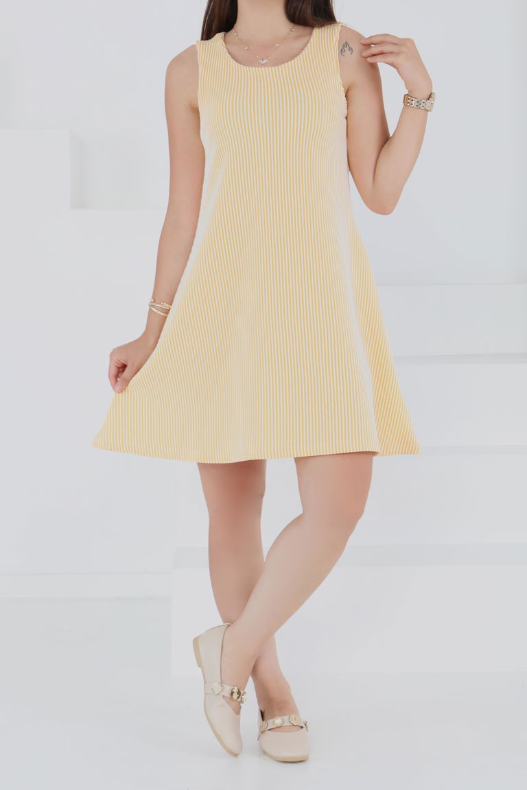 Su Yolu Fermuarlı Elbise - 27502 - TOFİSA